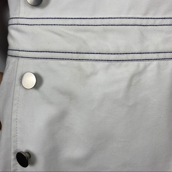 BLDWN WHITE BUTTON FRONT DENIM MINI DRESS - Picture 5 of 13